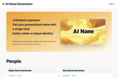 AI Name Generators preview